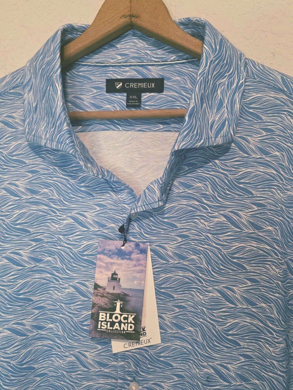 NWT Daniel Cremieux 38 Polo Shirt Cotton Block Island Collection Gold XXL